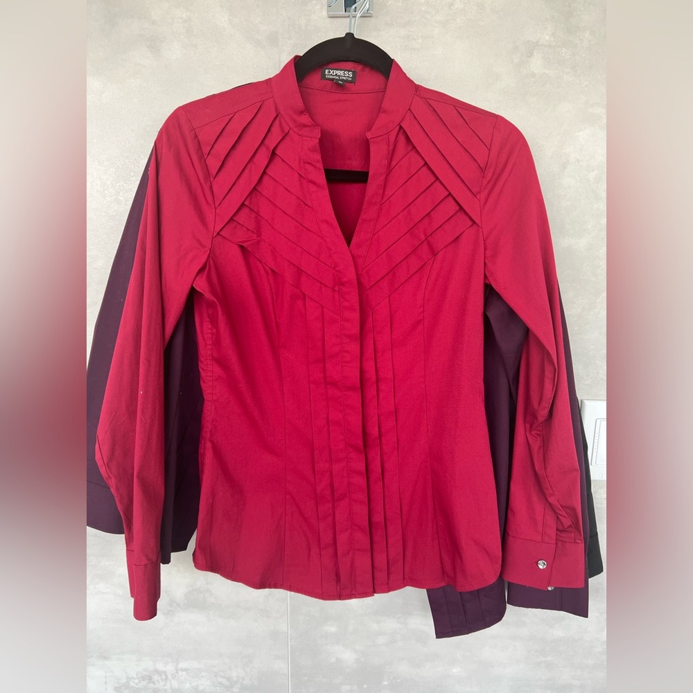 2 Express Shirts Button Down Essential Stretch Xs… - image 3